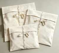 Sac à poussière en coton imprimé OEM ODM, réutilisable, pliable, en toile, avec lien en ruban pour bijoux et vêtements