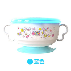 Bol à riz en plastique Jiayi pour bébé avec couvercle, sans BPA, en PP, pour enfants de 0 à 12 mois, vaisselle de qualité alimentaire, design avec ventouse - Product Image 3