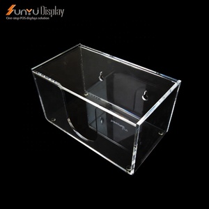 Scatola di stoccaggio acrilica quadrata personalizzata all'ingrosso scatola di lucidatura trasparente con Display a serratura uso del prodotto - Product Image 5