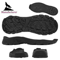 Semelle de chaussure de randonnée extérieure personnalisée OEM Wolf Brand Black, en caoutchouc MD, légère, antidérapante, résistante à l'usure, pour le sport