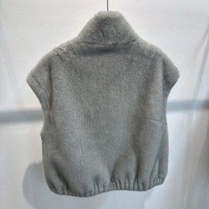 Gilet con pelliccia <span class=keywords><strong>di</strong></span> <span class=keywords><strong>visone</strong></span> in pelle scamosciata pelosa pelosa senza maniche giacca senza maniche oversize Gilet in pelliccia sintetica con cerniera - Product Image 2