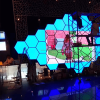 Pantalla LED Hexagonal con Control Wifi/3G/4G/RJ45/LAN/Cloud, P2 P2.5 P3 P4 P5