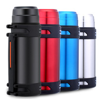 Termo de agua grande de acero, negro mate