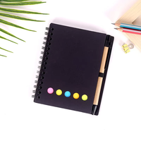 Notes autocollantes avec logo personnalisé Couverture en papier kraft Mini bloc-notes avec stylo