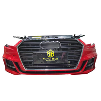 Piezas de automóvil - Parachoques delantero con rejilla y radiador - Faros delanteros - Apto para Audi 2022-2024 A6 C8 parachoques completo