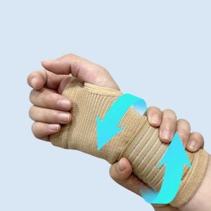 สายรัดข้อมือผู้ใหญ่แบบยืดหยุ่น ทำจากไนลอน ไม่ทำให้เกิดรอย สำหรับป้องกันข้อมือ บรรเทาอาการปวดข้ออักเสบ แพลง หรือเคล็ดขัดยอก ใช้สำหรับกีฬาและป้องกันการบาดเจ็บ - Product Image 3
