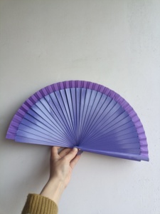 พัดไม้สีขาวล้วน พัดพับได้สั่งทำได้ ทนทาน ของขวัญงานแต่งงาน ทำด้วยมือ - Product Image 6