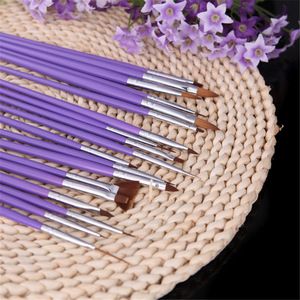 Kit de 19 pinceaux pour nail art – Outils de manucure pour gel, peinture, sculpture, fleurs en cristal, dessin de lignes, dépoussiérage, estompage, pointillage et liner - Product Image 2