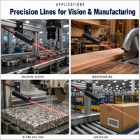 Module laser ligne rouge Zhonghe 650nm 12-24V DC, focalisation réglable 30-200mW, 12x50mm, qualité industrielle, pour vision industrielle et positionnement 1