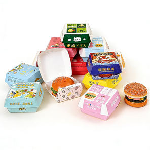 Envases de Comida Rápida Personalizados de Alta Calidad, Caja para Hamburguesas, Papas Fritas, Hot Dogs, Pollo, Hamburguesas, Contenedor de Papel para Alimentos - Product Image 6