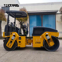 LTMG Nouveau compacteur de pneus pneumatiques 6 tonnes entièrement hydraulique Rouleau de route Rouleau double tambour
