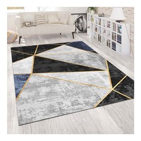 Tapis d'impression de luxe 3D antidérapant lavable Tapete Alfombra Impression numérique Tapis 3D Tapis de salon Tapis noir