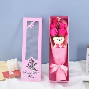 Gran oferta, 6 uds., ramo de flores de jabón, el mejor regalo para madre, novia, para graduación, decoración de Año Nuevo chino, caja de regalo incluida - Product Image 6
