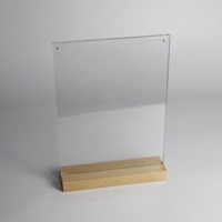 Hisense — porte-menu en plastique, présentoir de cartes, base en bois, pour table, porte-menu en acrylique, pour bureau