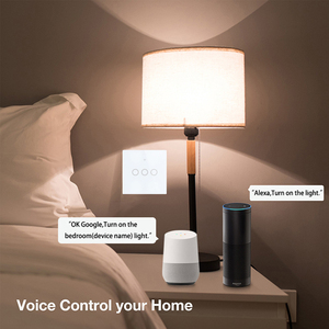 Interruptor Inteligente de Pared con Pantalla Táctil Tuya, Estándar Estadounidense/Europeo/Británico, Nuevo, de 1/2/3 Botones, Control por Aplicación Wifi, para el Hogar - Product Image 4