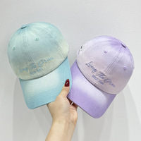 Gorra deportiva Wins Flying con visera curva personalizada, sombrero de sol de verano, gorra de béisbol con letras de grafiti en color degradado y parte superior suave