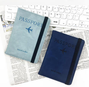 Funda para pasaporte antidesmagnetización con logotipo personalizado, Cartera de viaje de cuero PU de MOQ bajo, ventana transparente, material escolar de oficina personalizado - Product Image 4