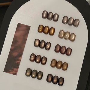 AILANUO Série de vernis à ongles gel œil de chat brun bois de rose 10 couleurs - Personnalisation gratuite des couleurs pour OEM ; Vernis à ongles professionnel - Product Image 3