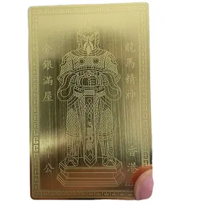 Gold Plated Che Kung Temple Card Religious Crafts factory Directly Sales Popular In Southeast ASia