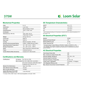Panneau solaire Loom Solar 390 Watt demi-cellule N-Type sur réseau 230 Volts AC Monocristallin (Pack de 2) 230V AC Monocristallin 780W Solaire - Product Image 4