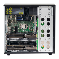 Châssis Serveur Rack ATX avec Multi-GPU pour Cartes Graphiques Séries 4090 4000, Calcul IA, Acier, Ports USB et Ventilateurs, en Stock