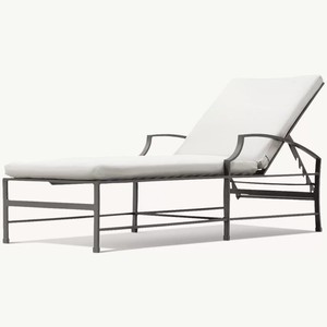 Chaise longue d'extérieur moderne en <span class=keywords><strong>métal</strong></span> <span class=keywords><strong>noir</strong></span> pour patio, <span class=keywords><strong>jardin</strong></span>, plage, hôtels, villas, cour – Mobilier <span class=keywords><strong>de</strong></span> <span class=keywords><strong>jardin</strong></span> en aluminium - Product Image 2