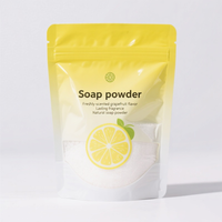Pochette debout avec fenêtre transparente Doypack sac pour savon en poudre sacs en plastique personnalisation 100g 150g 250g 500g 1kg finition brillante