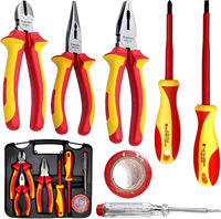WEDO 7PCS 1000V Set Alat Isolasi, Obeng & Tang, IEC60900 AC1000V, Alat VDE Magnetik untuk Teknisi Listrik, Alat DIY
