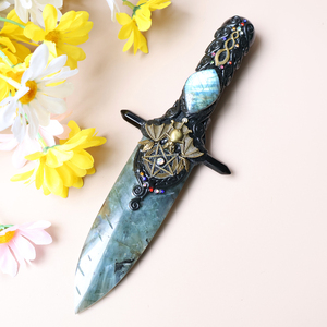 Dao găm pha lê đánh bóng thủ công, phong cách Bohemian, chi tiết pha lê - Hoàn hảo làm quà tặng ngày lễ - Product Image 4