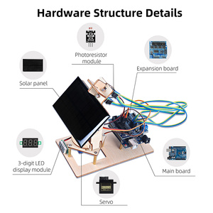 Kit di Tracciamento Solare Tscinbuny, Kit Educativo Elettronico Fai-da-Te per <span class=keywords><strong>Arduino</strong></span> - Product Image 3