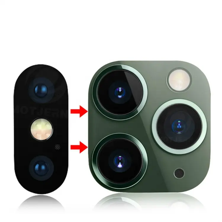 New design drei-dimensionale kamera protector für iphone x/xs/xr/xs max ändern zu kamera für iphone 11/11 pro/11 pro max kamera