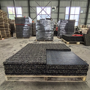 Nhà Máy Tùy Chỉnh 20Mm-30Mm Cắt Gạch 1M X 1M Phòng Tập Thể Dục Cao Su Sàn Thảm Màu Đen Với Màu Sắc EPDM Flecks Phòng Tập Thể Dục Gạch - Product Image 6