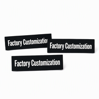 Étiquettes et patchs en silicone personnalisés pour vêtements, avec logo de marque en caoutchouc, lettres noires, finition blanche mate, solides et durables