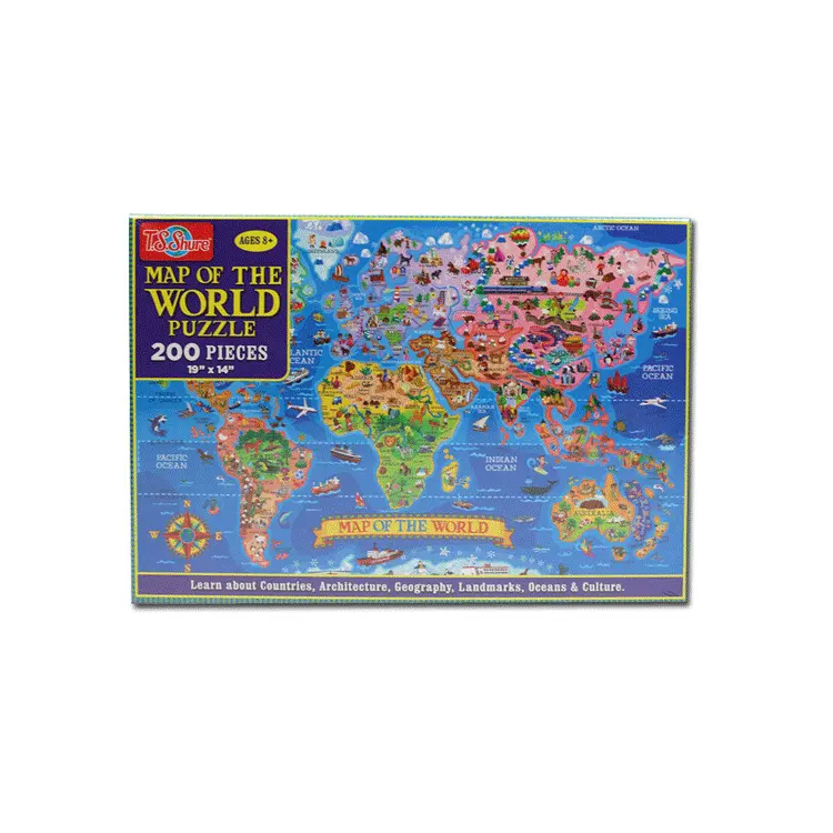 Fabriek Aangepaste Wereldkaart Puzzel Afdrukken