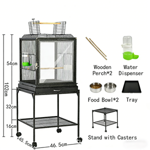 Los fabricantes suministran directamente jaulas de cría de alta gama para palomas, de metal, con ruedas y poste de soporte. - Product Image 3