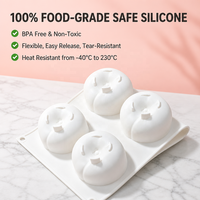 Moule en silicone plat AK résistant à la chaleur à 6 cavités en forme de pêche, moule 3D pour crème glacée, mousse, gâteau, plateau de cuisson, savon, bougie MC-843
