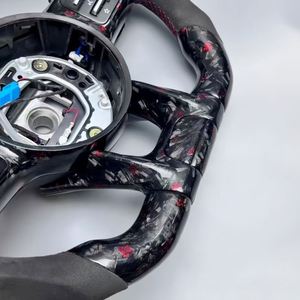 Volant en fibre de carbone forgée avec revêtement en daim et éclairage LED pour <span class=keywords><strong>Mercedes</strong></span> Benz AMG GT GT C190 W205 C205 W177 W290 W217 S63 G63 GT63 GTS GTR - Product Image 6