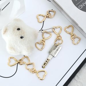ZROSDSGY Pcs Heart Swivel <b>Spring</b> Clasps Metal <b>Spring</b> Key Chain Hook Clasps <b>Clip</b> Hanging Hooks For DIY Crafts Key Chains Bright G - Product Image 5