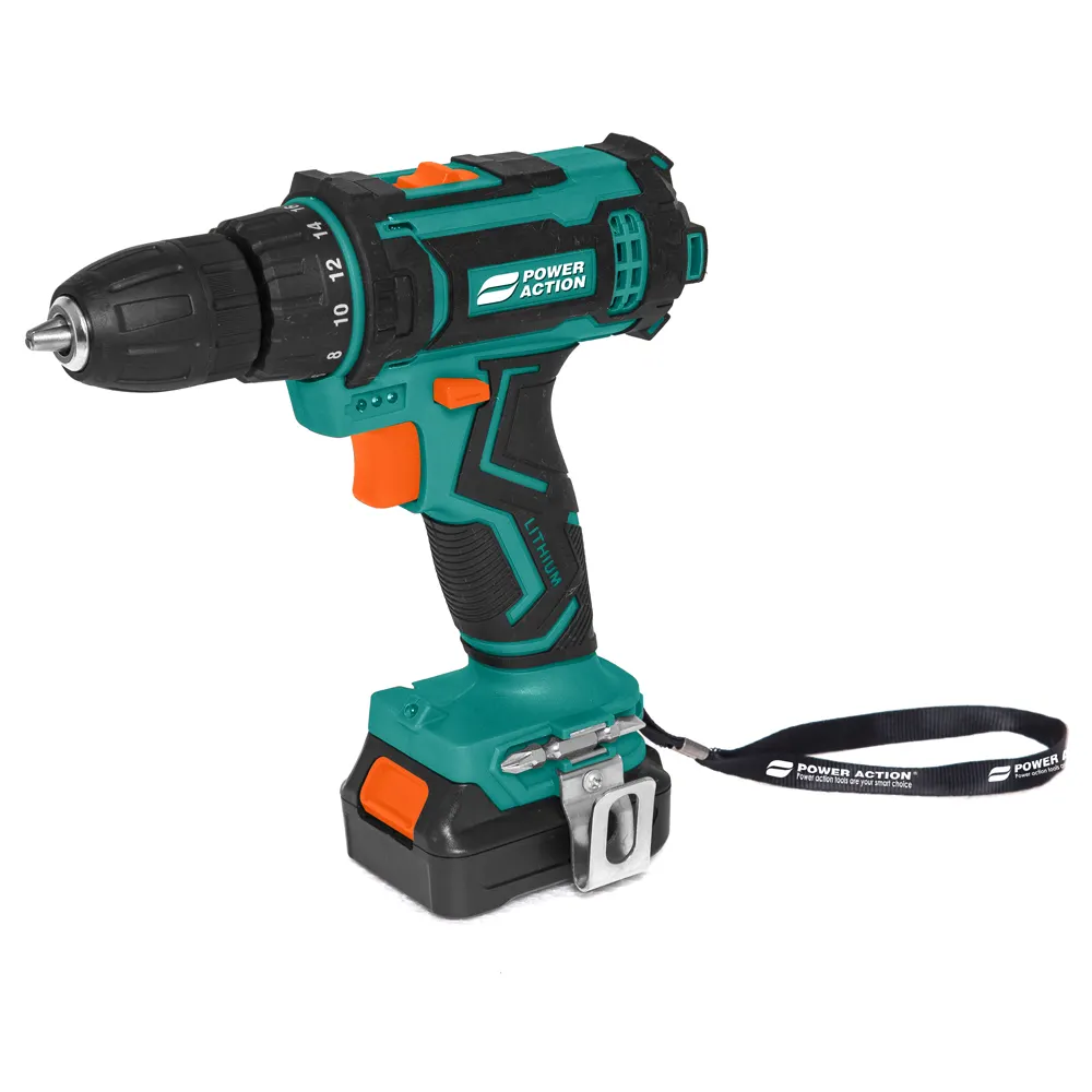 Power Action CD1200 12V Cordless Drill Power Drill Two Speed 26N.m BMC BOX wth 2 Batteries