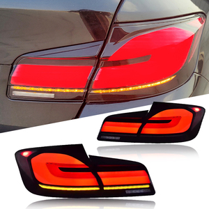 Fari Posteriori per <span class=keywords><strong>BMW</strong></span> Serie 5 <span class=keywords><strong>F10</strong></span> 2011-2017, Aggiornamento <span class=keywords><strong>LED</strong></span> Sequenziale G30 F90 LCl Rosso Fumé, Nuovi Indicatori Posteriori - Product Image 1