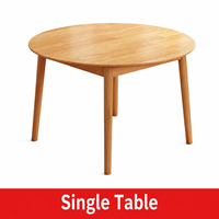 Table ronde en bois massif nordique de 80 cm, table à manger moderne et simple, table de négociation pour balcon, café ou maison