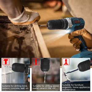 <span class=keywords><strong>Perceuse</strong></span> à percussion électrique sans balais 1000W 450NM tournevis électrique sans fil 25 + 3 couple 3 en 1 13mm pour <span class=keywords><strong>Makita</strong></span> 18v batterie bricolage - Product Image 6