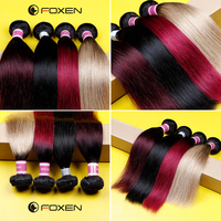 Vente en gros de cheveux indiens bruts Faisceaux d'extension de cheveux humains indiens Naturels 613 99j 1b #27 Bug 1b613 Vendeurs de cheveux humains colorés à bas prix