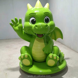 Statue de <span class=keywords><strong>dragon</strong></span> ailé mignon en fibre de verre A165, imperméable, en FRP, pour jardin extérieur, parc à thème, décoration pour enfants, sculpture - Product Image 4