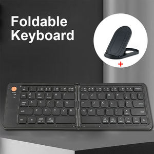 Portable Rechargeable bluetooth Folding Foldable Keyboard Wireless Spanish Foldable Keyboard with Phone <b>Stand</b> - Product Image 1