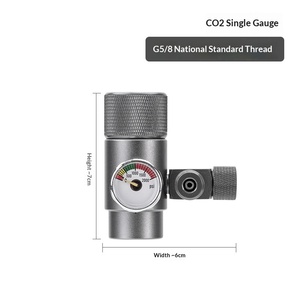 Regolatore di Pressione Gas <span class=keywords><strong>CO2</strong></span> Aquapro Singolo/Doppio Manometro per Acquario, Valvola per Bombole W21.8 M22 - Product Image 5