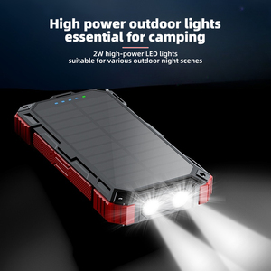 New Style Solar Power <strong>Bank</strong> Fast Charging Portable Charger 20000mAh Outdoor <strong>Camping</strong> <strong>Battery</strong> <strong>Bank</strong> With Dual USB Flashlight - Product Image 2