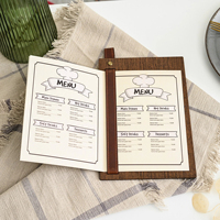 Tablero de Menú de Madera Personalizado, Portamenús de Madera con Grabado Personalizado y Logotipo para Restaurante