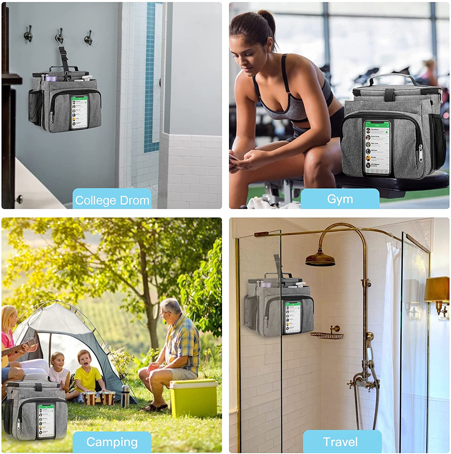 Вместительные дорожные подвесные мешки для душа и ванны