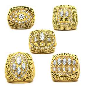 San Francisco 49ers 1981 1984 1988 1989 1994 Juego de anillos de Campeones de la NFL de la Liga Nacional de Fútbol 5 veces - Product Image 2